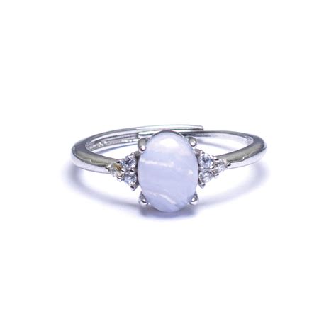 Blue Lace Agate Ring For Clarity And Divine Guidance