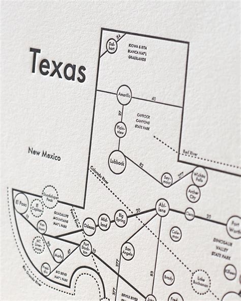 Texas Map Print – Archie's Press