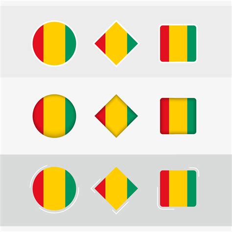 Guinea flag icons set, vector flag of Guinea. 22968988 Vector Art at ...