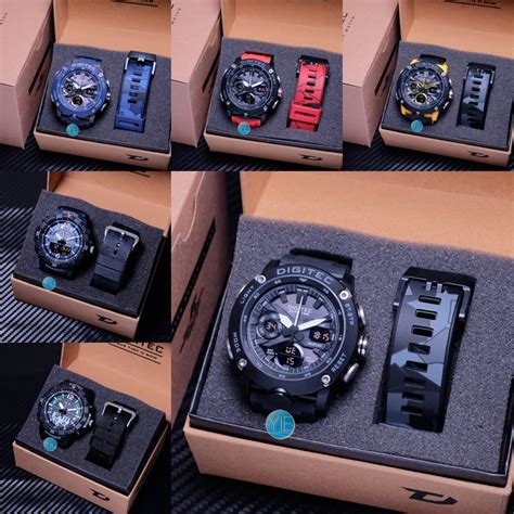 Jual Jam Tangan Digitec Pria Paket Tali 2 Sport Army DA 2094 T 2130