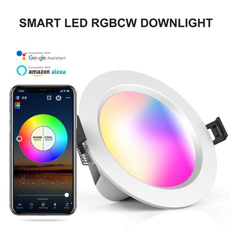 Slim Smart Recessed Led Rgb Downlight For Living Room Cob 5w 9w 15w