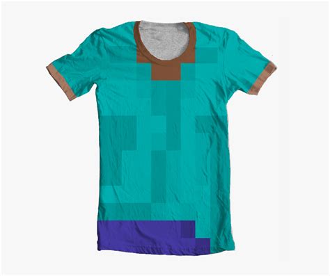 Minecraft Steve Shirt - Steve From Minecraft Shirt, HD Png Download - kindpng