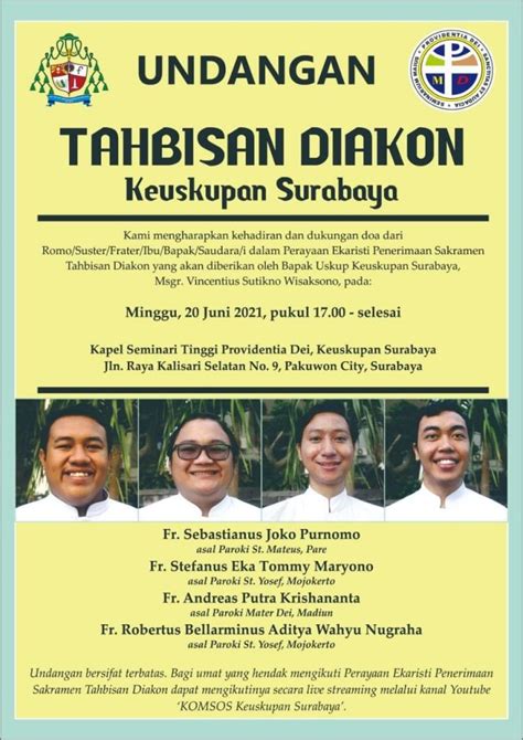 Minggu Tahbisan Empat Diakon Calon Imam Diosesan Keuskupan