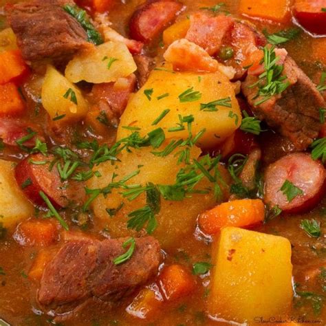 Loaded Crock Pot Beef Vegetable Soup Slow Cooker Kitchen