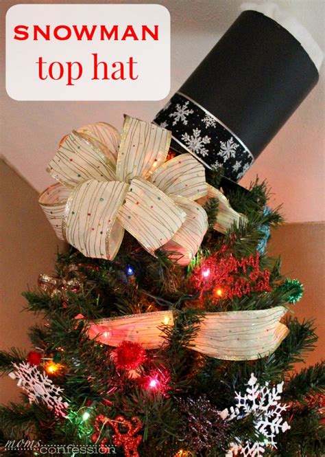 Snowman Top Hat Christmas Tree Topper - Christmas Decorations