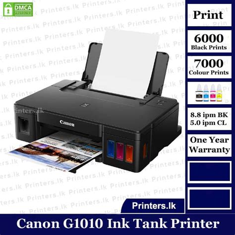 Canon Pixma G1010 Ink Tank Printer [Print Only | Rs. 40,000/= One Year ...