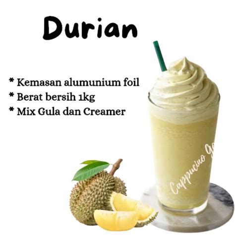 Jual Bubuk Minuman Boba Serbuk Minuman Powder Drink Rasa Durian