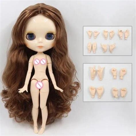 Nude Blythe Doll From Factory 12 Jointed Body Face White Skin Multi Hair 1 6 EBay