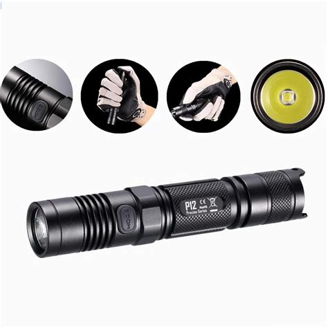 Nitecore P12 Tactical Flashlight Cree XM L2 U2 Led 1000 Lumens 4 Mode