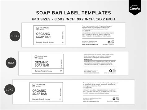 Soap Label Template Canva Soap Wrap Around Label Editable Soap Label Handmade Soap Label