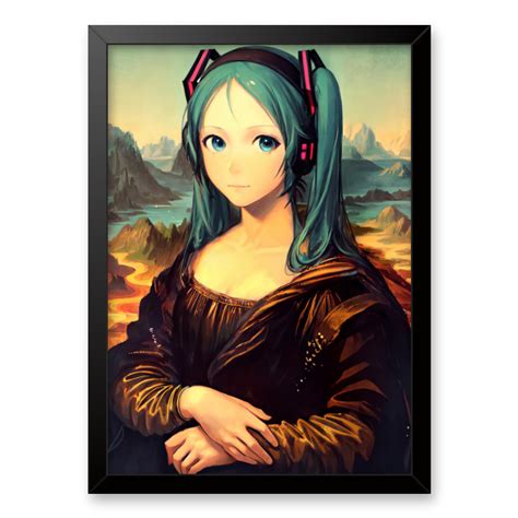 Quadro E Poster Mona Lisa Anime Quadrorama