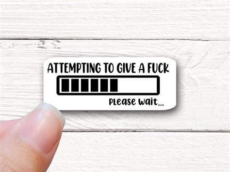 Waterproof Vinyl Water Bottle Tablet Stickers Attempting To Give A Fuck Etsy