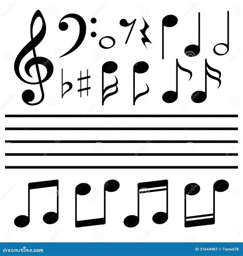 music note outlines 3