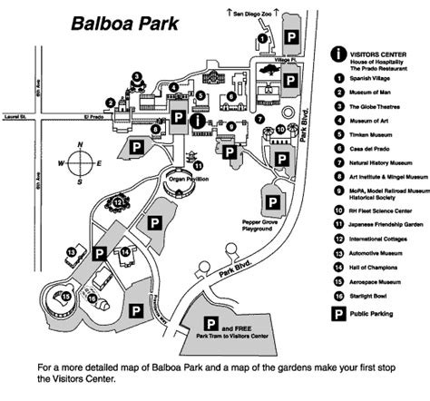 Map of Balboa Park