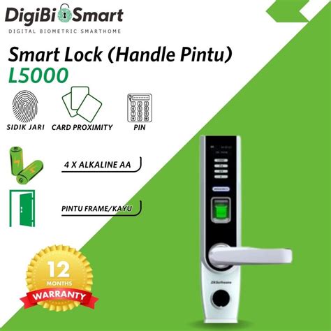 Jual Smart Door Lock ZKTeco L5000 Kunci Pintu Handle Gagang Pintu