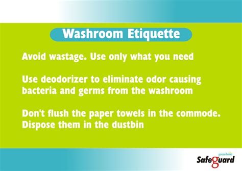 Washroom Etiquette