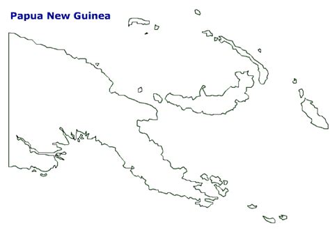 Papua New Guinea Map Terrain Area And Outline Maps Of Papua New