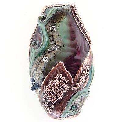 Handmade Organic Lampwork Focal Bead By Touch Of Glass Designs Lampwork