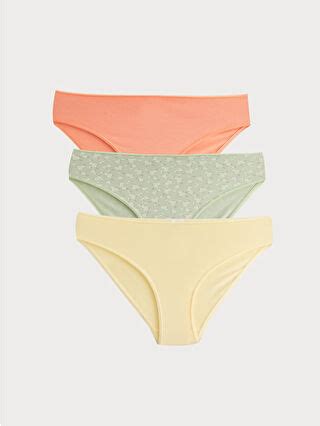 Patterned Bikini Knickers Pack S G Z LRF LC Waikiki