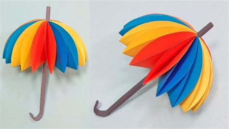 How To Make An Amazing Umbrella With Color Paper Diy Paper Decor For