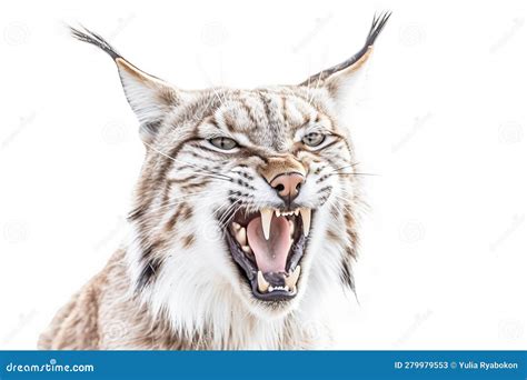 Lynx Screaming Closeup Generate Ai Stock Illustration Illustration