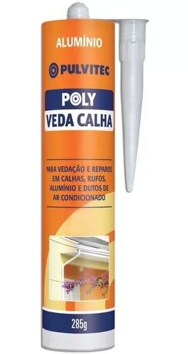 Silicone Sela Veda Calha Rufo Cinza G Pulvitec Poly Mercadolivre