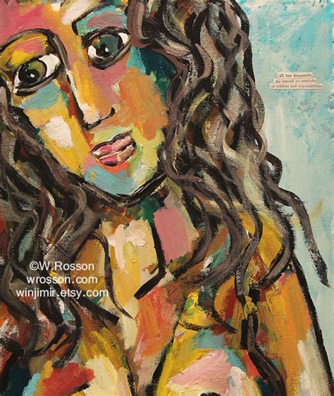 Female Nude Original Figure Painting Bold Female Original Art Winjimir Home Decor Office
