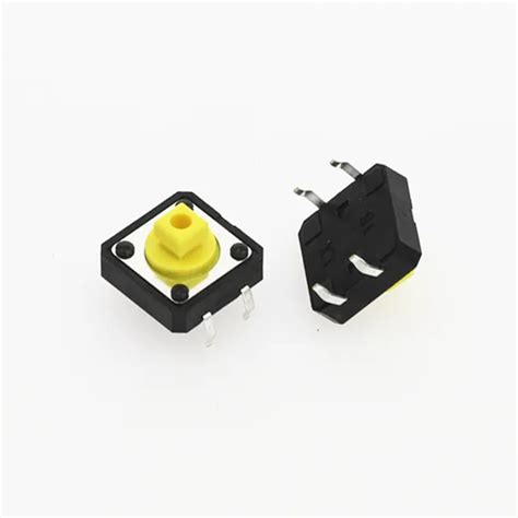 Pcs X X Mm Tactile Switches Yellow Square Push Button Tact