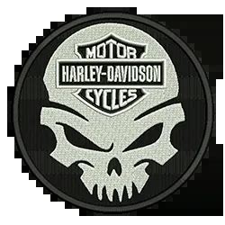 Pbmt G Harley Davidson Calavera Blanca Parches Bordados Termoadhesivos