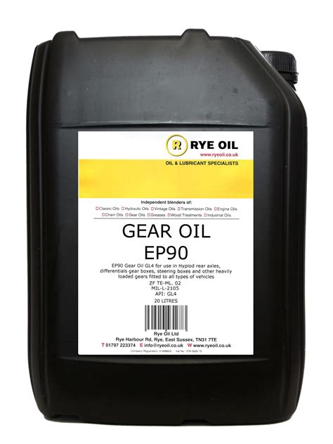 GEAR OIL EP90 GL4 20 LITRE(API: GL3/GL4, MIL-L-2105, ZF TE-ML.02) (20L ...
