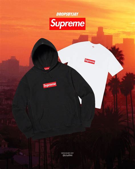 DropsByJay On Twitter Supreme LA Box Logo Hooded Sweatshirt Tee To