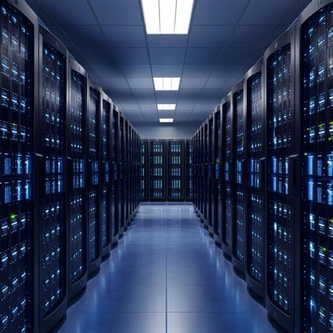 Server room in data center concept of big data storage For Social Media ... 