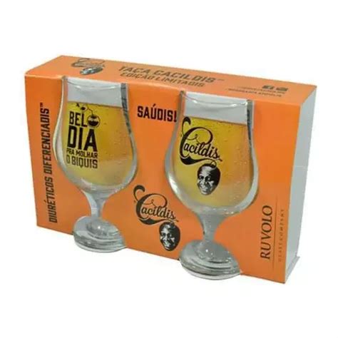 Kit 2 Taça De Cerveja Beer Cacildis Vidro 380ml Parcelamento sem juros