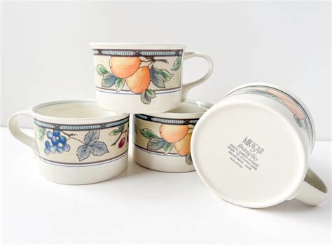 Mikasa Intaglio Garden Harvest Flat Cups Two Sets Of Etsy