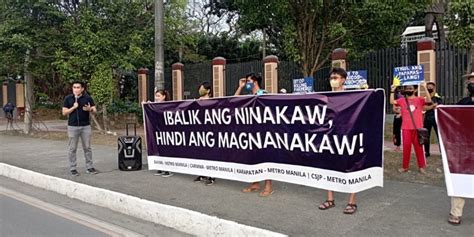 Mga Militanteng Grupo Nagprotesta Sa Qc Vs Kandidatura Ni Marcos