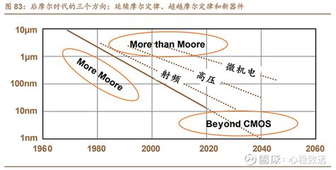 【后摩尔时代的技术突围】 1）后摩尔时代的技术主要有三个方向，一是延续摩尔定律（more Moore），即在现有的框架下 雪球