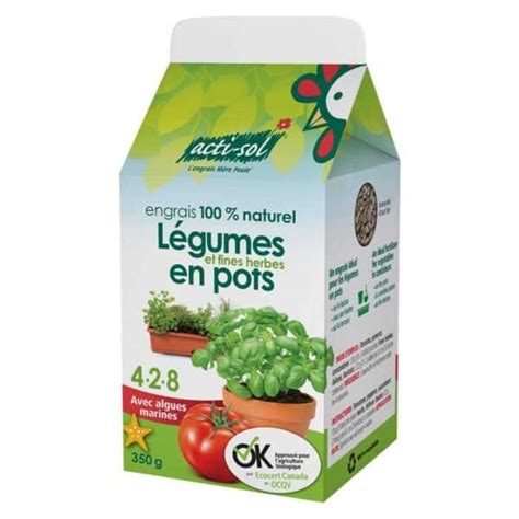 Engrais Naturel L Gumes Et Fines Herbes En Pots Acti Sol Fred