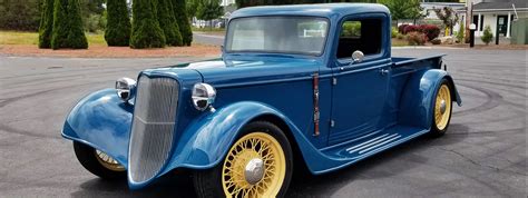 Blue Hot Rod Truck 34 Ford Hot Rod Pickup Model Trucks Pickups