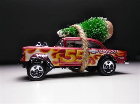 55 Chevy Gasser Carrying Christmas Tree Car Christmas Etsy