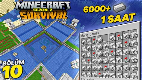 1 20 1 SINIRSIZ DEMİR FARMI Saatte 6 000 Demir Minecraft Survival