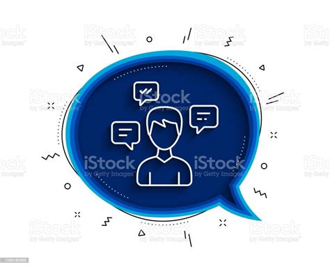 Chat Messages Line Icon Conversation Sign Vector Stock Illustration