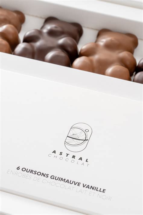 Coffret De Oursons Guimauve Vanille Lait Noir Mixte Astral Chocolat