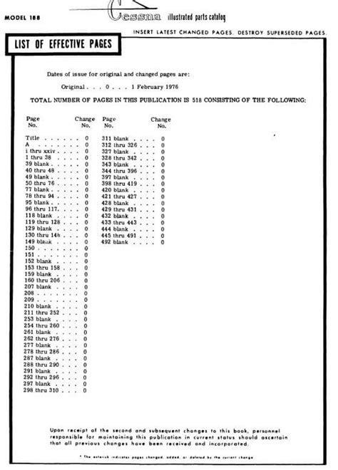 Cessna Model Series Illustrated Parts Catalog Thru P