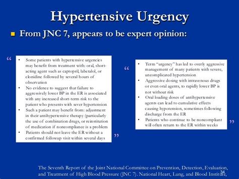 Hypertensive Emergency And Urgency Hypertency Hypertensive Crisis