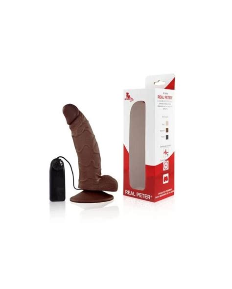 Pênis Realístico Ou Dildo Peter Curvo Ventosa E Vibrador De 13Cm