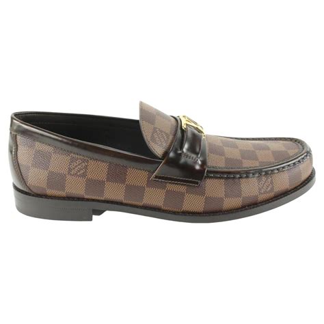 Louis Vuitton Rare Sold Out Men S US Damier Ebene Major Loafer Shoes