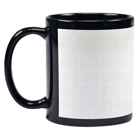 Caneca Cer Mica Sublim Tica Ml Preta C Tarja Branca Camicado