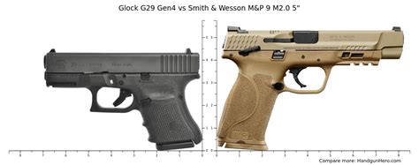 Glock G29 Gen4 Vs Smith Wesson M P 9 M2 0 5 Size Comparison