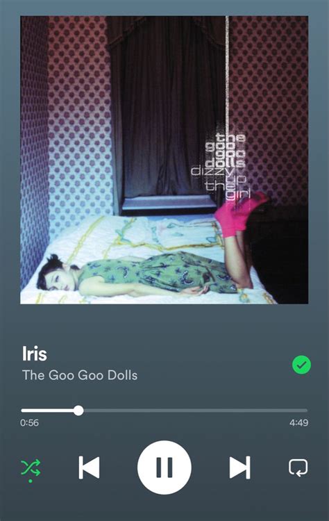 Iris The Goo Goo Dolls Spotify Song Screenshot Goo Goo Dolls Iris