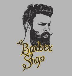 Barbershop Logo Template With Hipster Head Vector Image On Vectorstock